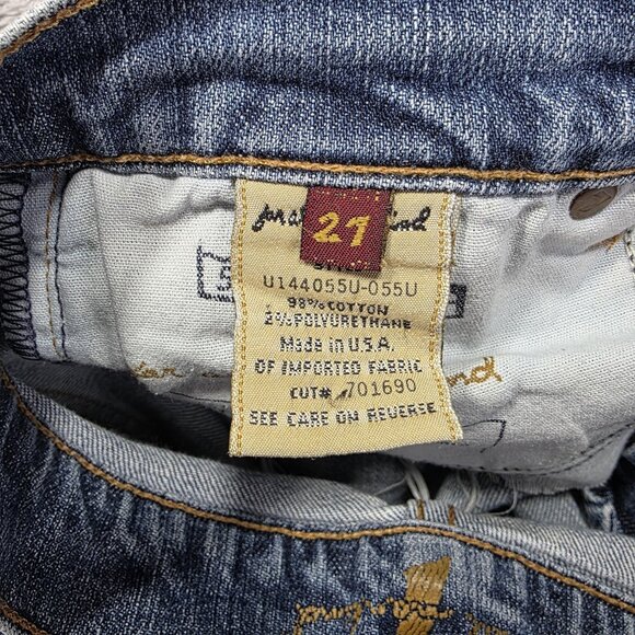 7 For All Mankind Jeans Womens 27 Light Wash Boy Cut Made in USA U144055U-055U - Picture 9 of 13